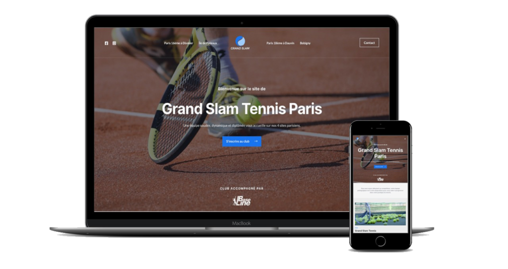 Site internet Grand Slam Tennis