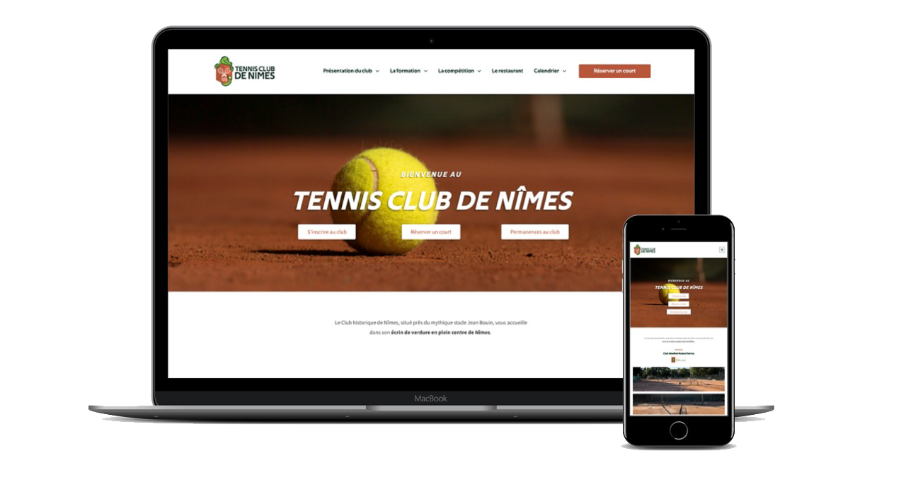Site internet Tennis Club de Nimes