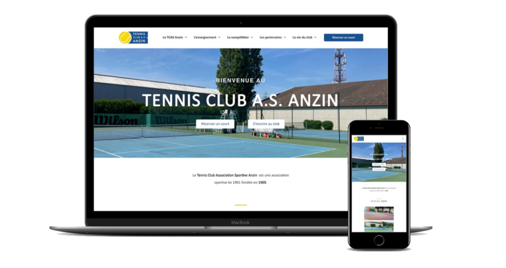 Site internet tennis club anzin