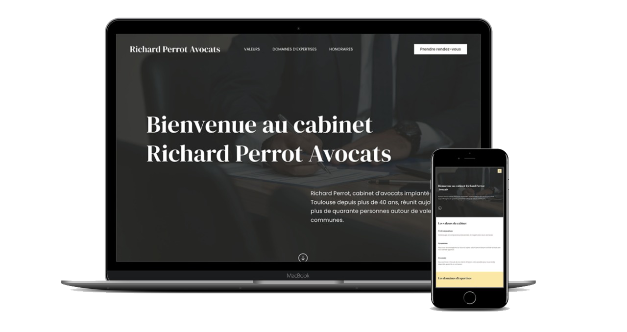 Site internet cabinet Richard Perrot Avocats